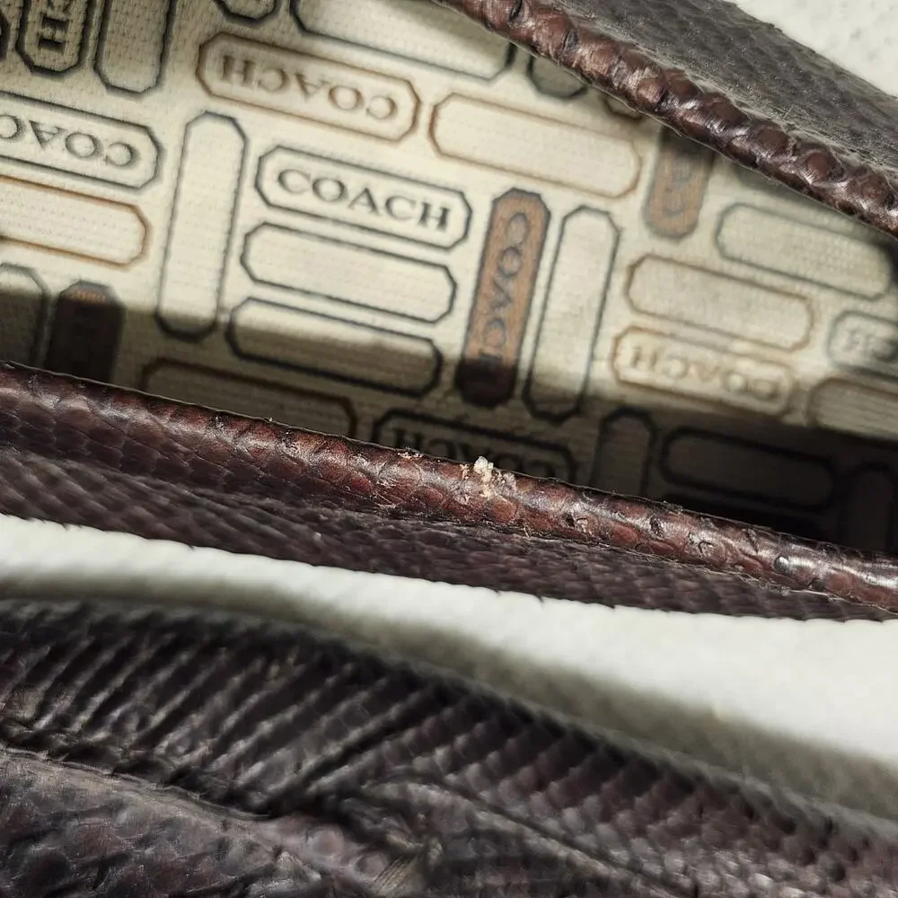 COACH Gary Men's Genuine Python Snakeskin Driving Loafers Shoes Brown 11.5 D